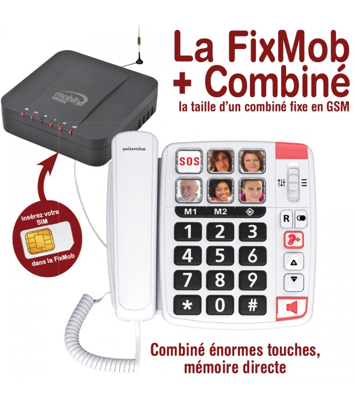 Téléphone senior avec touche SOS - Mobiho Basic Sympa - Mieux Voir