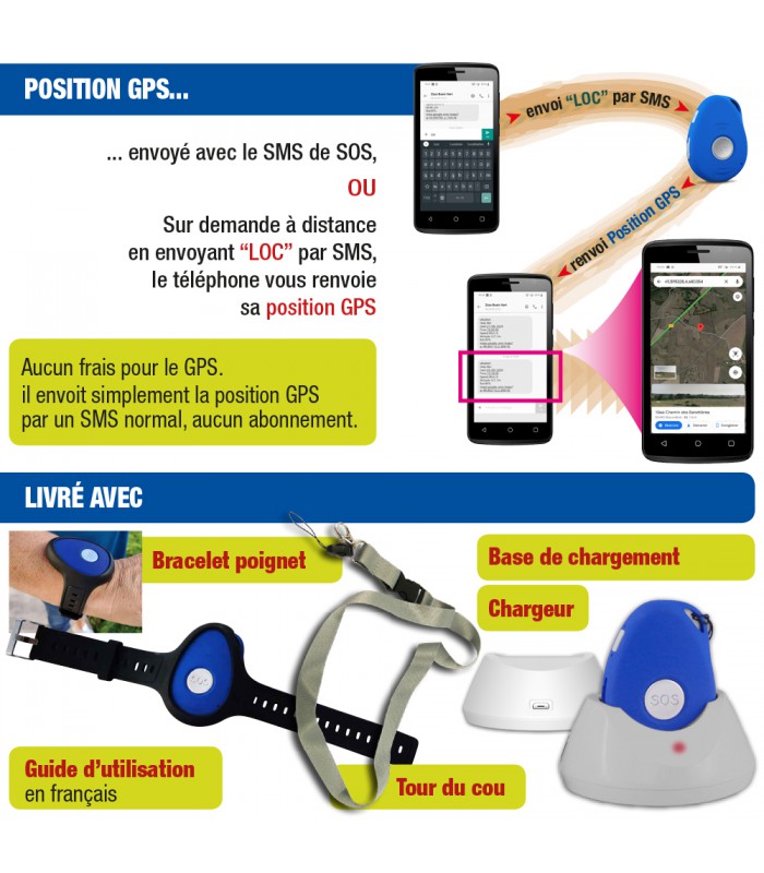 Mobile gps senior le basic sympa 2 bleu hyper simple