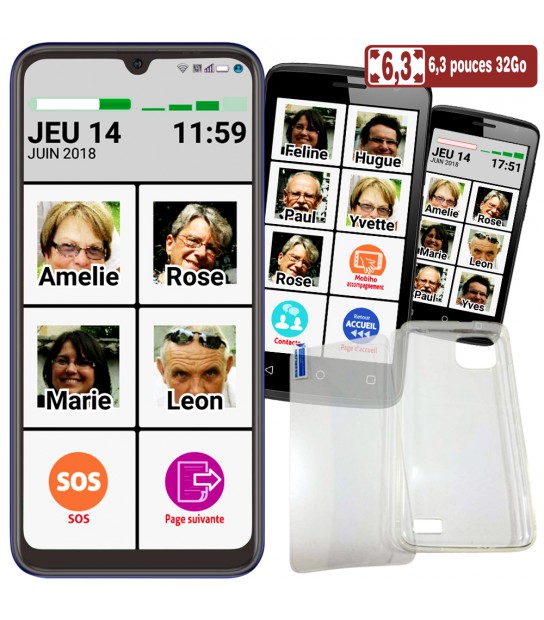 Qiilu téléphone portable pour personnes âgées Téléphone portable