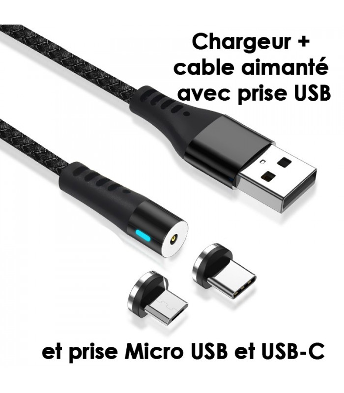 Chargeur Sans Fil + Câble Micro USB - Marque NEW LOOK - Neuf Avec Manuel